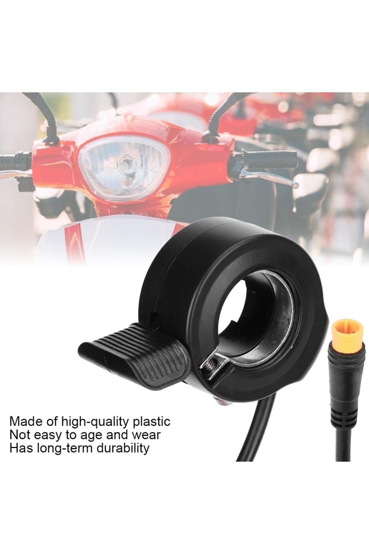 Elektrikli Bisiklet Parmak El Gaz Kolu Hızlandırıcı Su Geçirmez Siyah Rks Kuba Skyjet - Görsel 6